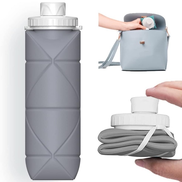 ✨BRAND NEW✨ Mini Foldable Bottle - Gray/White - Picture 1 of 9